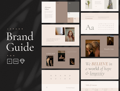 Brand Guide boutique brand book brand identity branding branding agency branding design creative market
