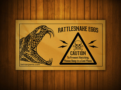 Rattlesnake Eggs Envelope engraved envelope mockup prank rattlesnake woodcut