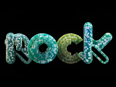 ROCK 3D Lettering