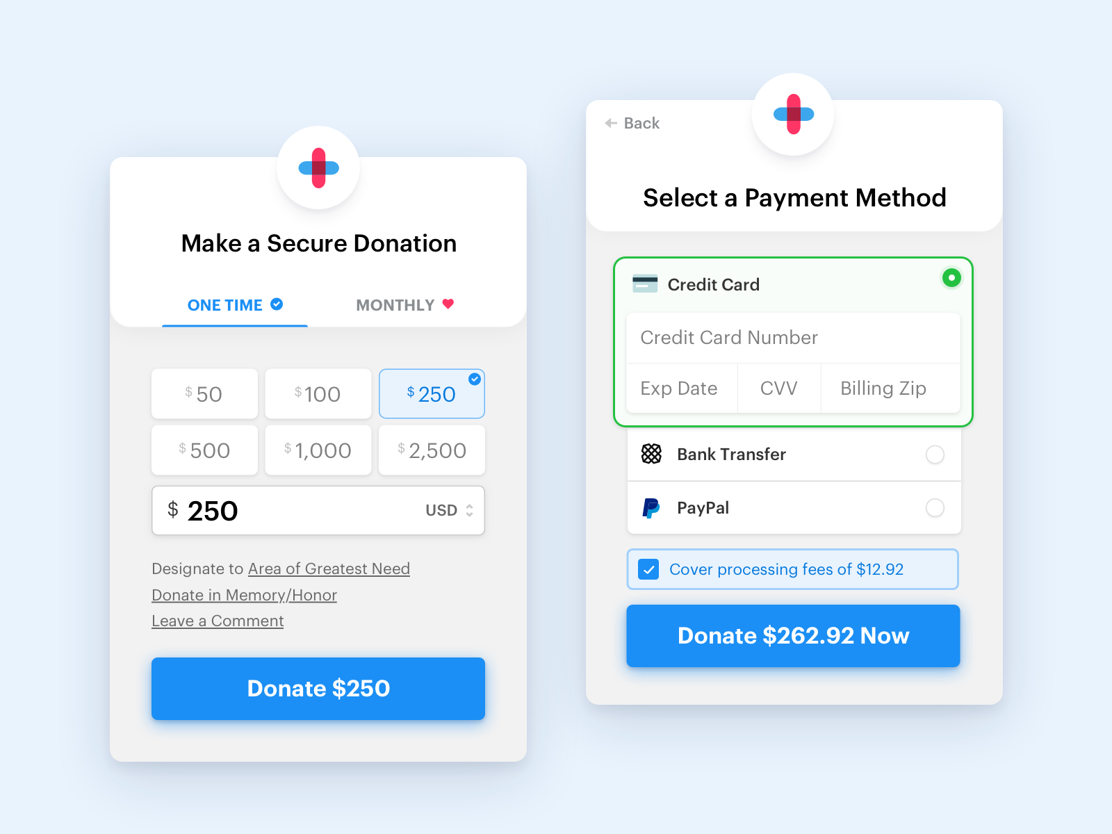 Update payment method. Bank transfer form. Forms UI pay. Transfer payments. PAYPAL method UI UX payment.