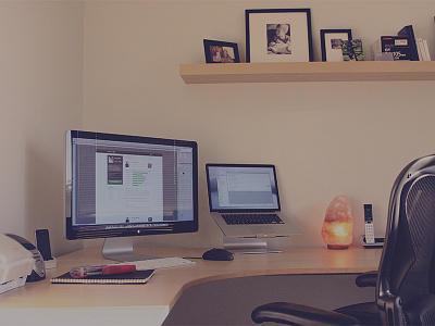 My Workspace apple cinema display desk iphone keyboard macbook pro mouse office retina workspace