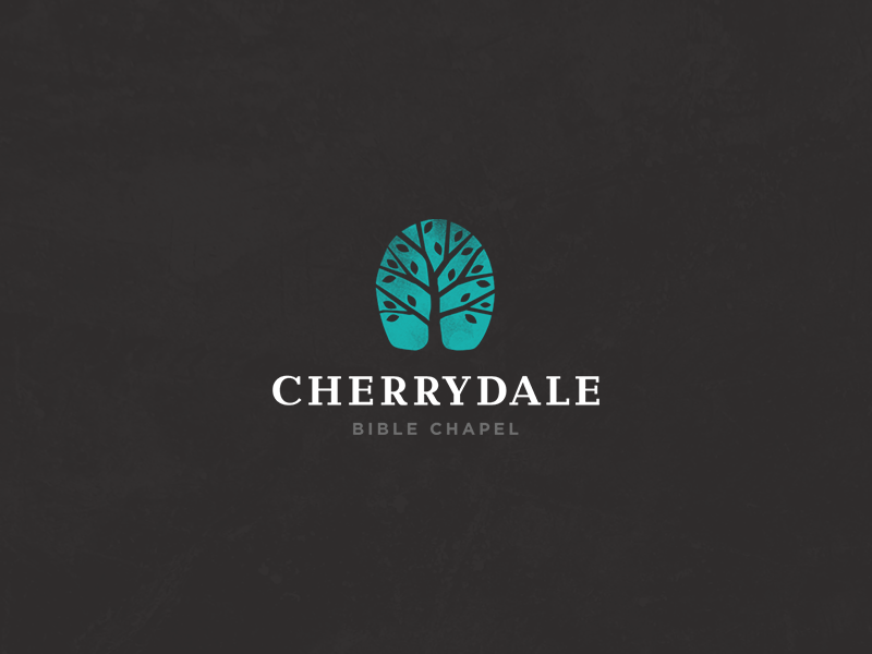 Cherrydale - Revised logo tree vector serif sans serif leaves teal