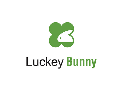 Luckey Bunny logo rabbit logo mark clover