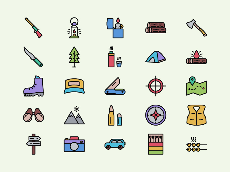 Adventure Icons By Kurniawan On Dribbble