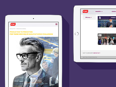 CSC | For Those Who Solve interactive design responsive design tablet view ui ux