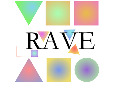 Rave branding design typography