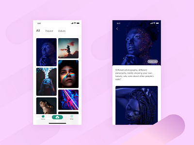 Social sharing app design ui ux