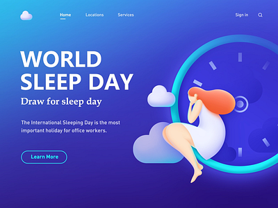 WORLD SLEEP DAY ui web banner