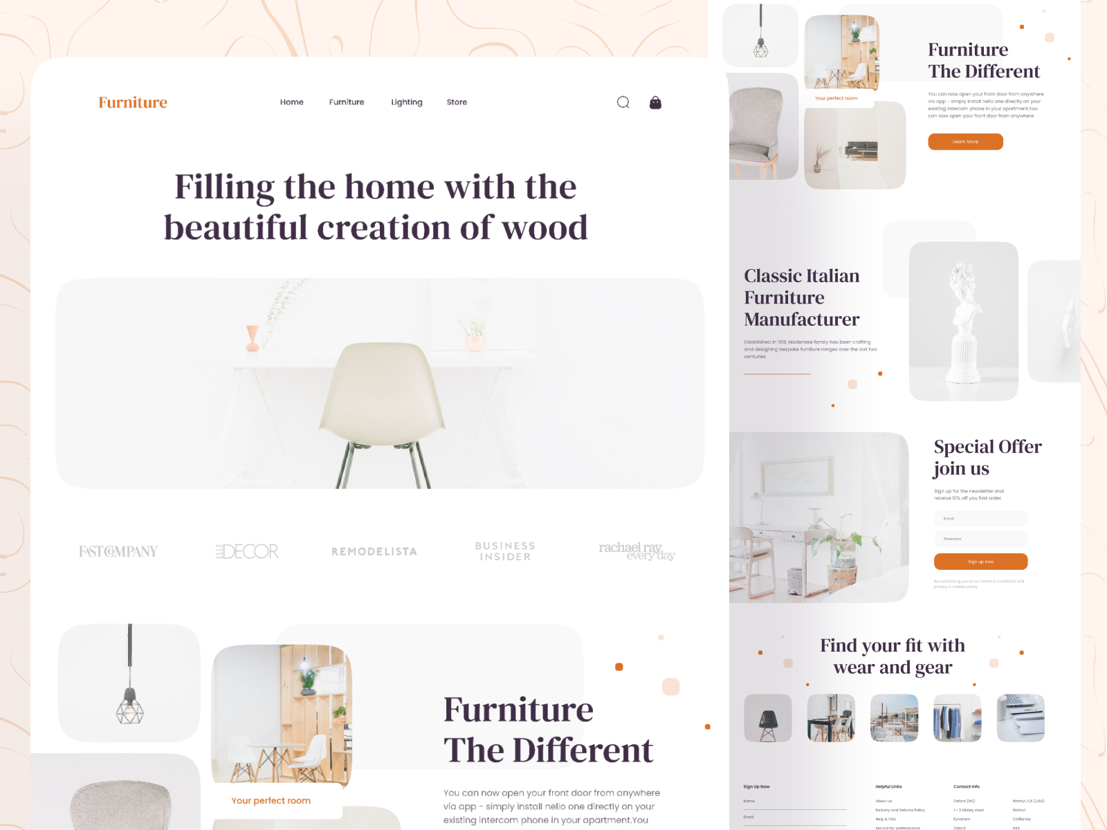 🛍️ Furniture Landing Page 🛍️ by Adalahreza 🐺 for Vektora on Dribbble