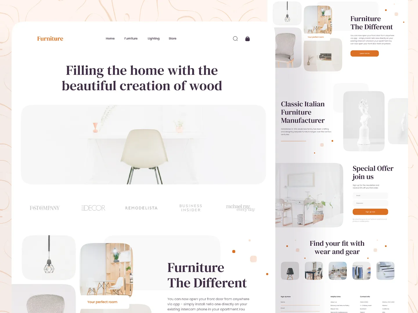 Modern Furniture Website Design for Elegant Interiors