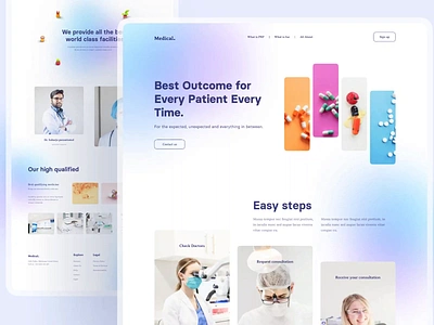 😷 LandingPage - Medical 😷 animation branding clean doctor hospital landingpage medic medical minimal simple ui uiux web