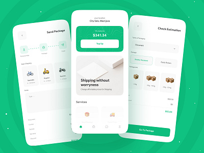 📦 Shiphub - Shipping Apps UI Kit 📦 brand identity branding clean courier app courier service freight logistics minimal service shipping shipping box shipping management ui uiux