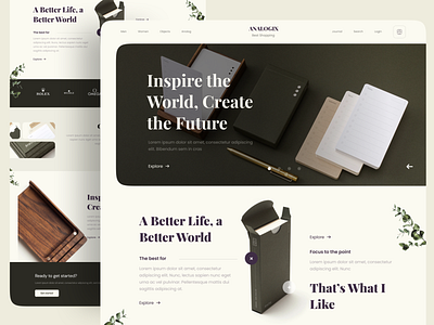 ANALOGIX - Product Web book branding clean design minimal note notebook product sale ui uiux website