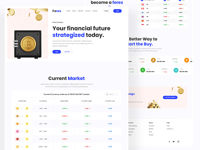 Crypto-Forex Web branding clean crypto cryptocurrency currency design minimal money trading ui uiux website