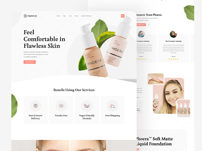 Web - Skincare beauty branding care clean design lotion minimal skin skincare ui uiux website