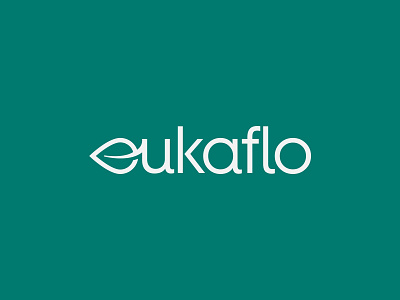 Eukaflo Wordmark Logo branding clever leaf leaf logo letter mark logo logo design logo designer logomark medical logos medicine natural typography wordmark logotype