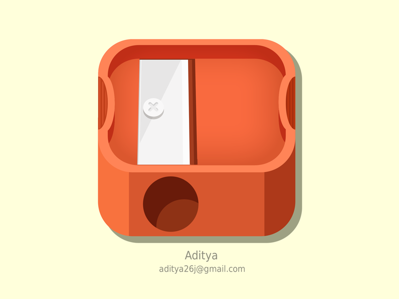 Sharpener ios icon vintage plastic subtle icon user ios sharpener best new blade cool iphone flat ui graphics app interface pencil fun retro sharp stationery
