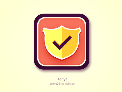 Shield flat ios app icon