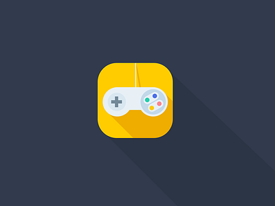 'Nintendo' video game remote iOS Flat App Icon Concept app clean flat game icon ios iphone nintendo play simple subtle ui