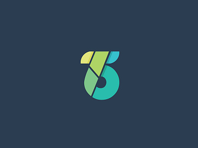 765 Logo 5 6 7 765 awesome color creative flat icon logo minimal number