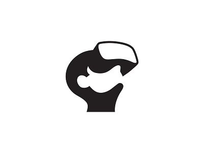 Virtual Reality Logo / VR logo ai augmented best brand branding clever smart futuristic face game head tech human identity logo logo design logo designer logomark marks negative space negative space logo portfolio technology