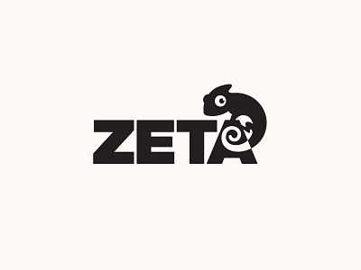 Zeta - Chameleon Logo animal animal logo brand branding chameleon chameleon logo clever icon identity logo logo design logo desinger logomark logos logotype mark negative space symbol typography wordmark