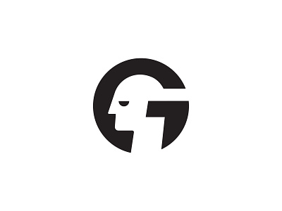 Letter G + Human Head / Face Logo.