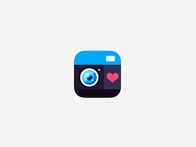 Smashy camera flat iOS app icon best camera design flat icon inspirational instagram mobile ios iphone logo minimal picture