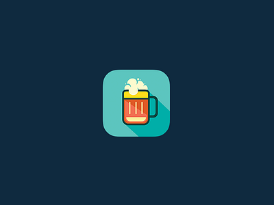 airbrew iOS flat App Icon application beautiful beer best delivery drink flat glass icon iphone service vintage