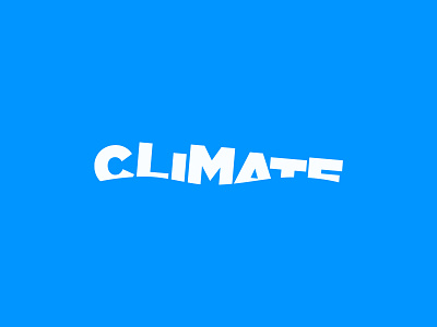 Climate wordmark logo design.