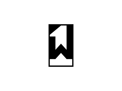 1W logo design.