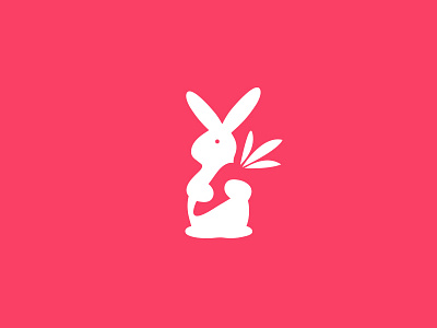 Rabbit Loves Carrot animal brand creative identity inspirational logo love mark negative rabbit space symbol