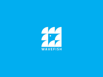 Wavefish Logo 2015 best brand creative fish identity inspiration letters logo mark sea wave