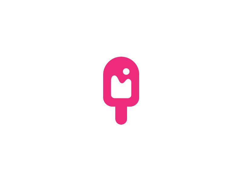 Mountain Candy Mark / logo ( WIP ) inspirational inspiration m mountain negative space apple icon android minimal flat simple creative ice candy stick sugar sweet logo icon mark symbol pictogram colorful color illustration black monogram brand identity branding