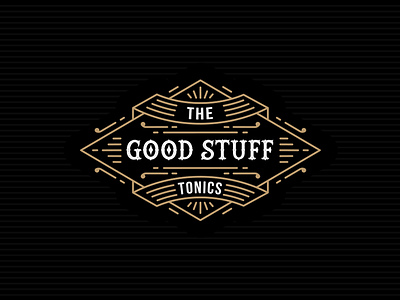 The Good Stuff Tonics - Logo awesome vintage logos beautiful great superb branding identity clever modern logo icon fabulous drink black fantastic hipster creative design