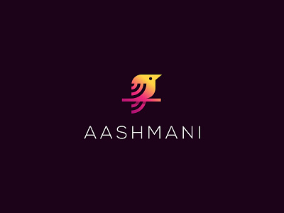 Aashmani Logo ahmedabad identity awesome fly creative black white negative space brand best logotype clever love inspiration flat idea flying inspirational logo icon logos bird animal symbol illustration minimal