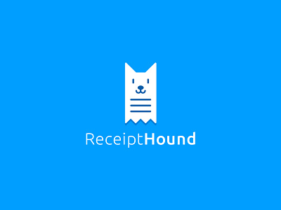 Receipt Hound Logo animal pet logotype design dog icon illustration paper invoice bill receipt logo logos notes logotype mark minimal