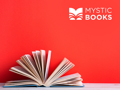 Mystic Books Logo. books branding business corporate icon identity illustration logo mark symbol logotype reader