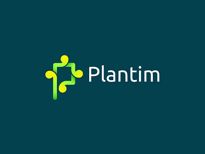 Plantim Logo ( P for Plant ) branding eco green icon identity illustration leaves logo plant tree