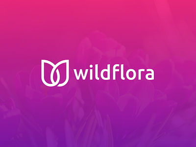 WildFlora Logo ( W + flower ) beautiful. identity branding flower illustration logo logotype minimal