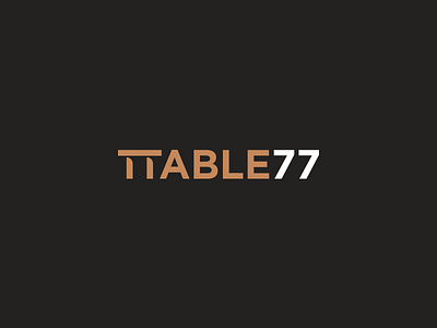 Table77 Logo branding food icon idea identity illustration logo logotype minimal restaurant simple