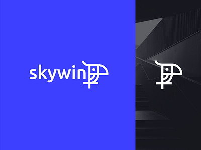 Skywin Constructions Logo animal bird branding icon idea identity logo logogrid mark minimal simple sketch