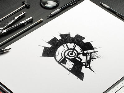 Steampunk Style ( 2D game concept ) game identity illustration ios logo robot sketch steampunk tech