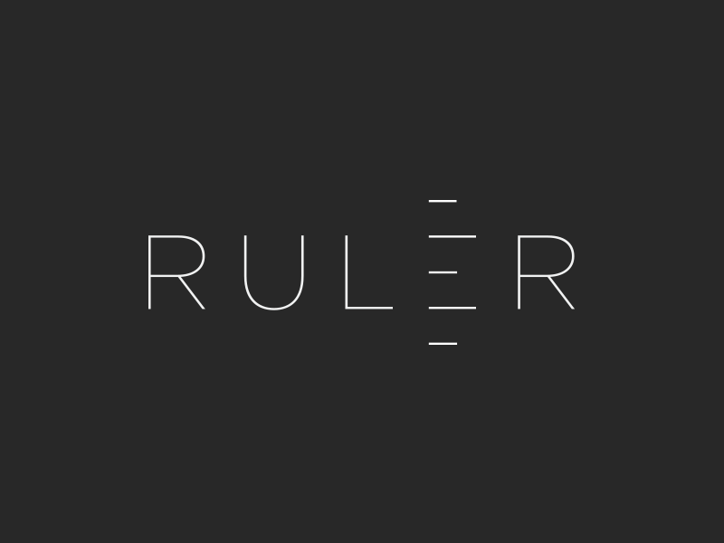 Ruler ( ver.2 ) clever logos symbol monogram mark logo illustration identity idea ruler icon branding