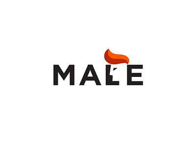 Male branding hairs icon idea identity illustration logo man mark monogram symbol