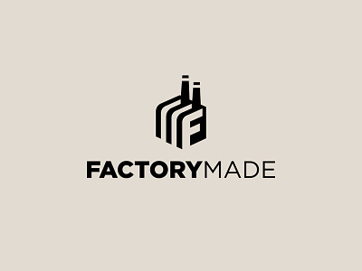 Factory Made Logo ( F + M ) branding business corporate icon idea identity illustration logo mark monogram symbol