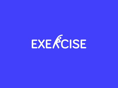Exercise Wordmark creative exercise fitness food gym idea identity logo modern