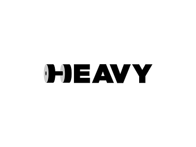 Heavy Logo / Wordmark branding clever creative fitness gym health heavy identity inspiration logo simple weight