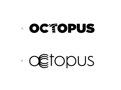 Octopus Logo / Wordmark animal branding clever elegant identity logo logotype negative space octopus subtle type wordmark