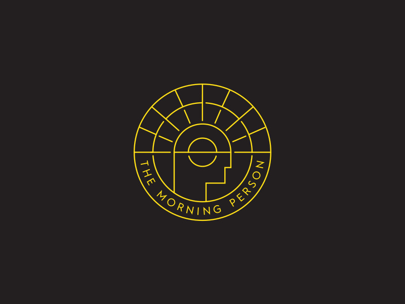 The Morning Person Logo Design beautifu minimal logotype identity branding food restaurant coffee man sun face logo